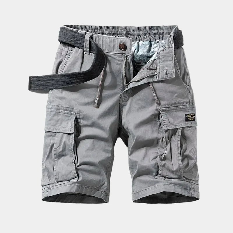 Men's Cargo Shorts with Belt and Multiple Pockets