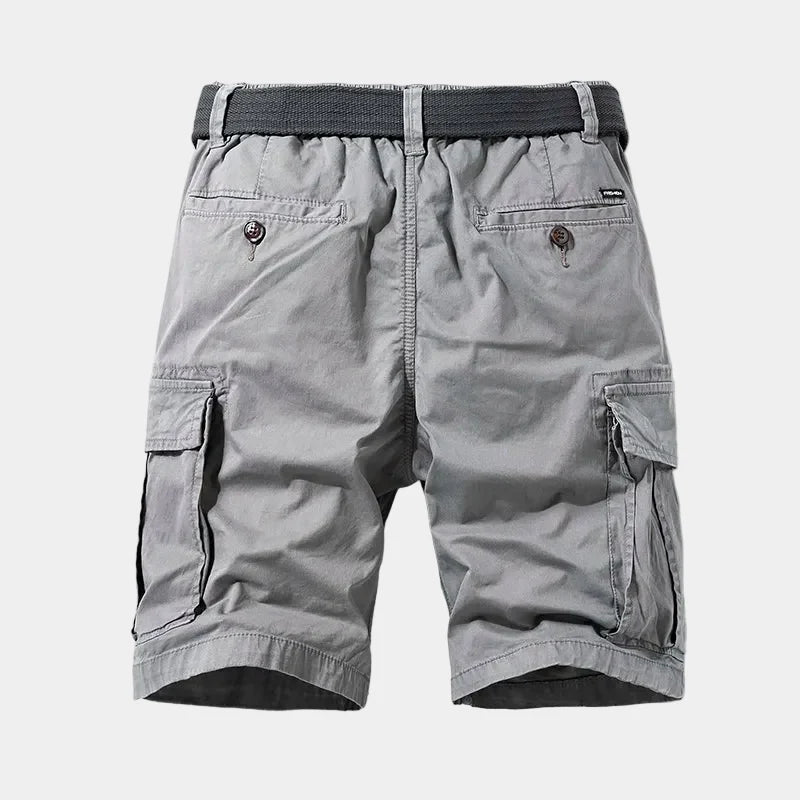 Men's Cargo Shorts with Belt and Multiple Pockets