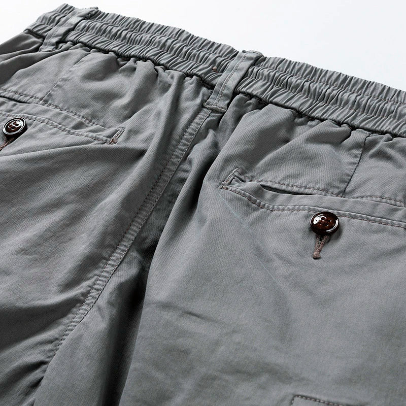 Men's Cargo Shorts with Belt and Multiple Pockets