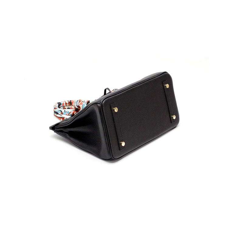 Top-Handle Tote Bag with Padlock Detail