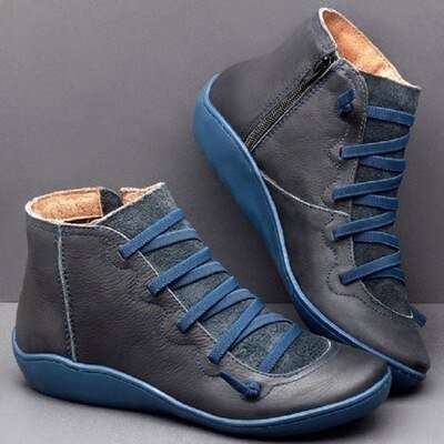 Bottines pour femme en similicuir | Fermeture zippée latérale et semelle intérieure rembourrée