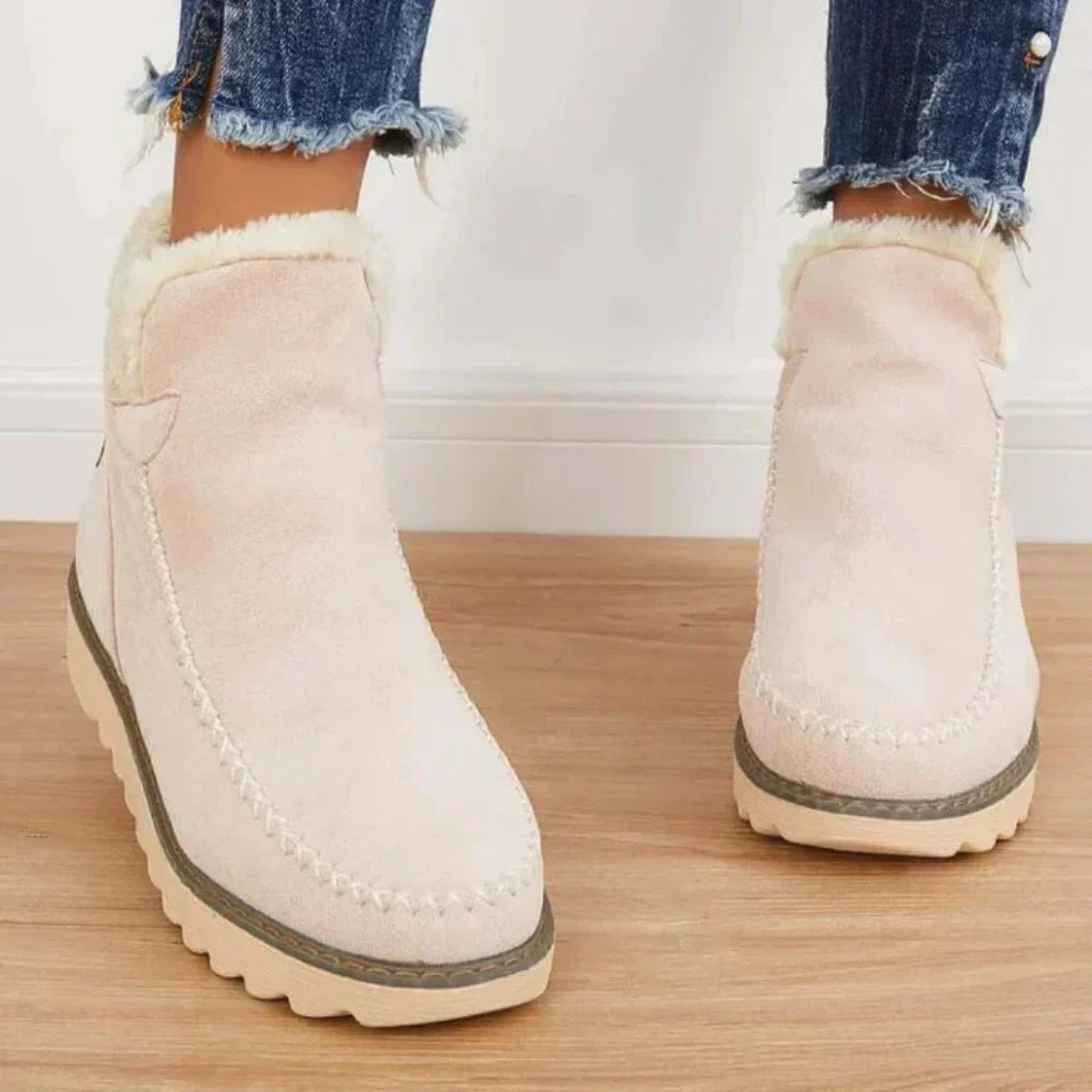 Women's Ankle Boots | Fur Lined Winter Slip-On