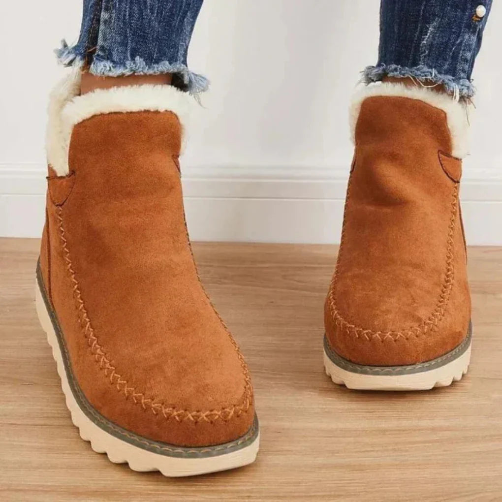 Women's Ankle Boots | Fur Lined Winter Slip-On
