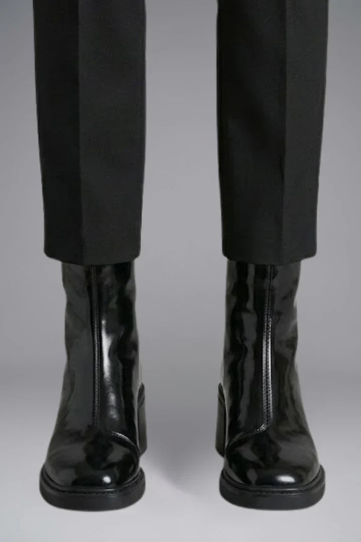 Women's Square Toe Ankle Boots | Block Heel Western Style