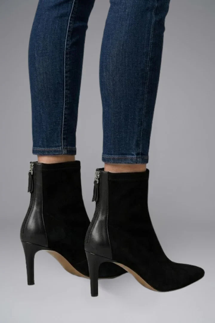 Women's Pointed Toe Ankle Boots | Side Zip Heel Boots