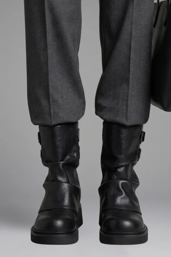 Women's Mid-Calf Boots | Buckle Detail & Low Heel