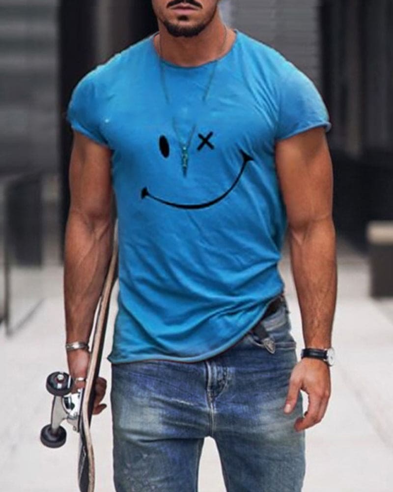 Graphic Print Crew Neck T-Shirt