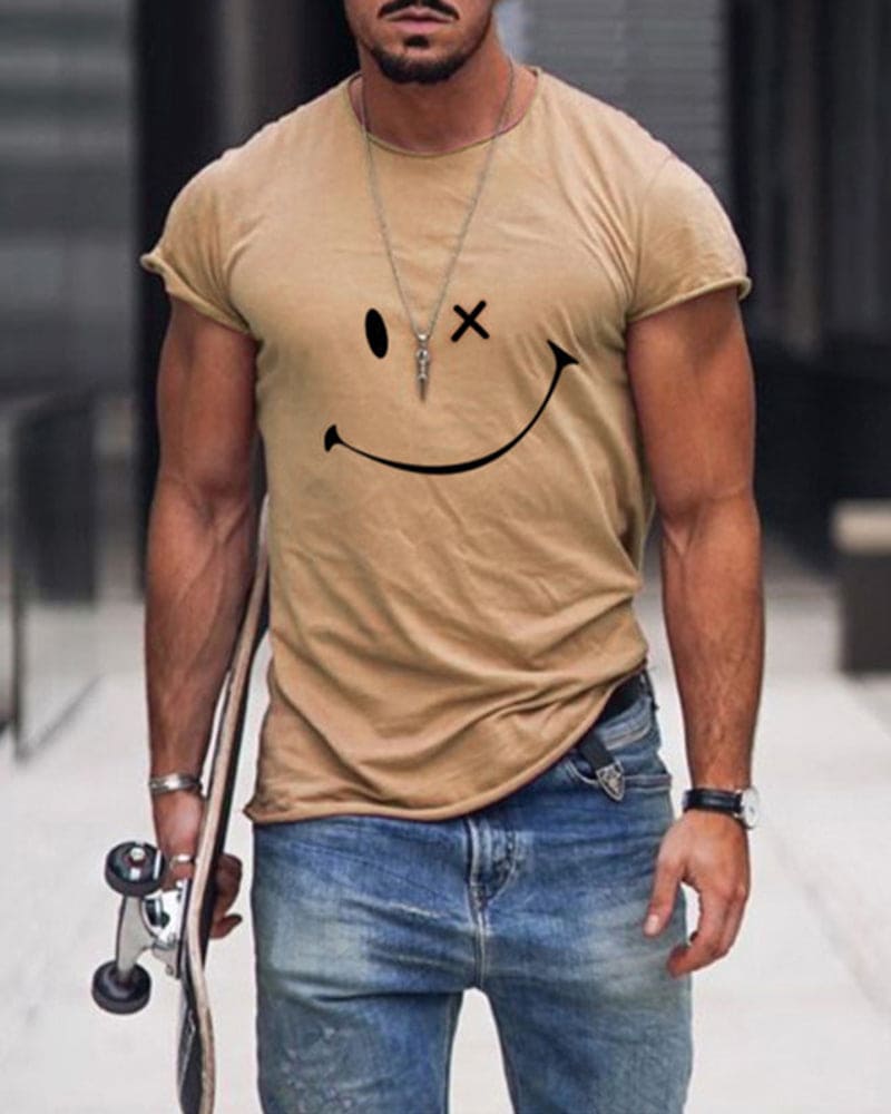 Graphic Print Crew Neck T-Shirt