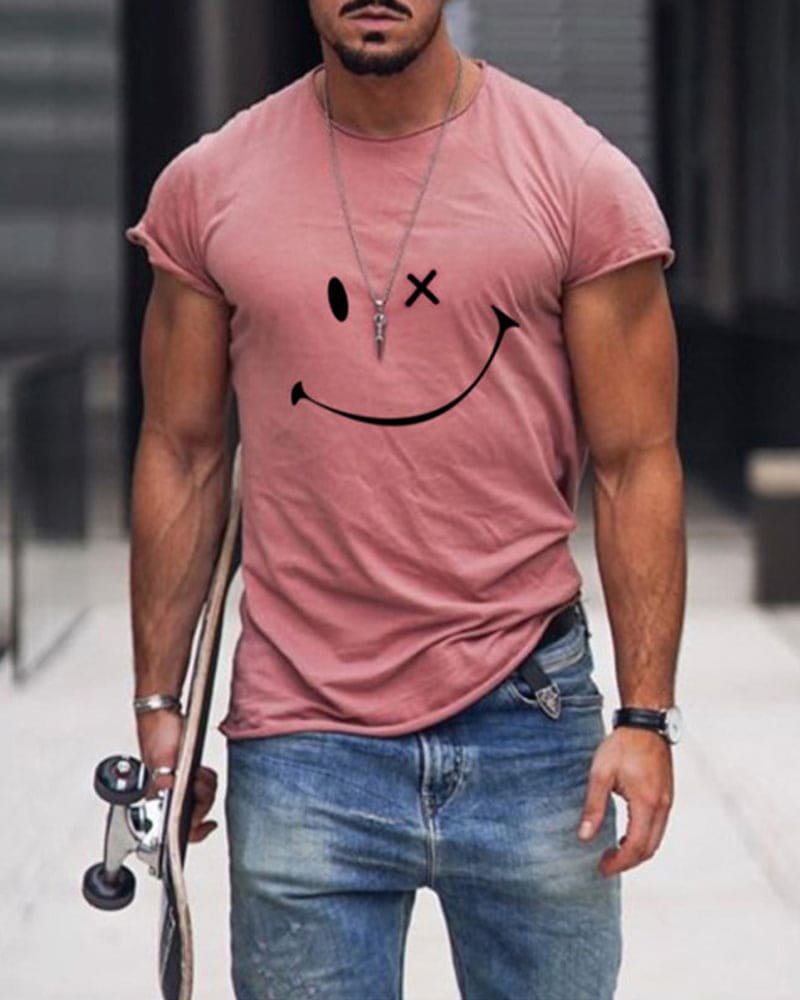 Graphic Print Crew Neck T-Shirt