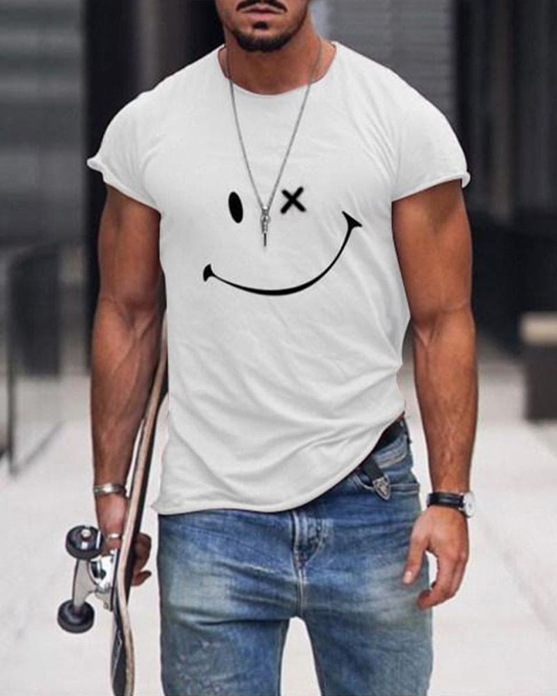 Graphic Print Crew Neck T-Shirt