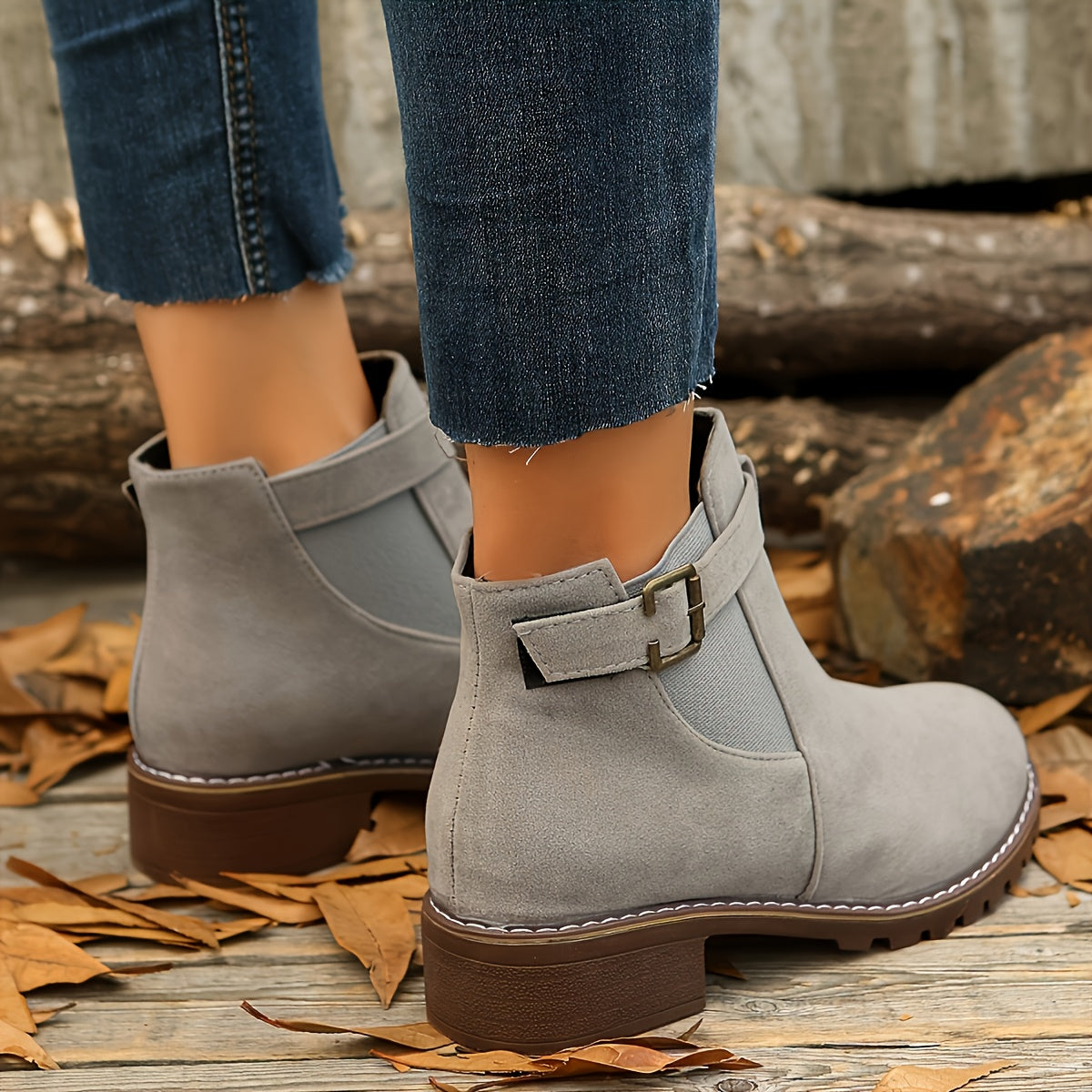 Women’s Buckle Chelsea Ankle Boots