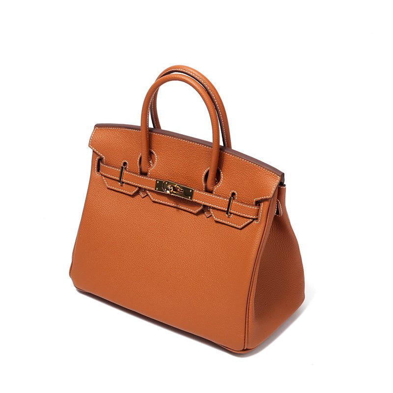 Top-Handle Tote Bag with Padlock Detail
