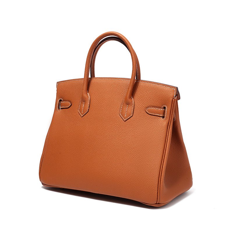 Top-Handle Tote Bag with Padlock Detail