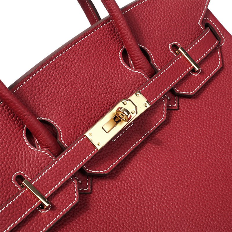 Top-Handle Tote Bag with Padlock Detail