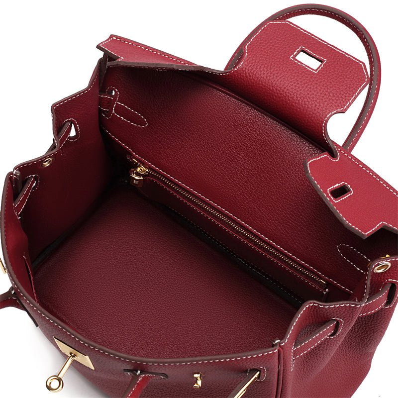 Top-Handle Tote Bag with Padlock Detail