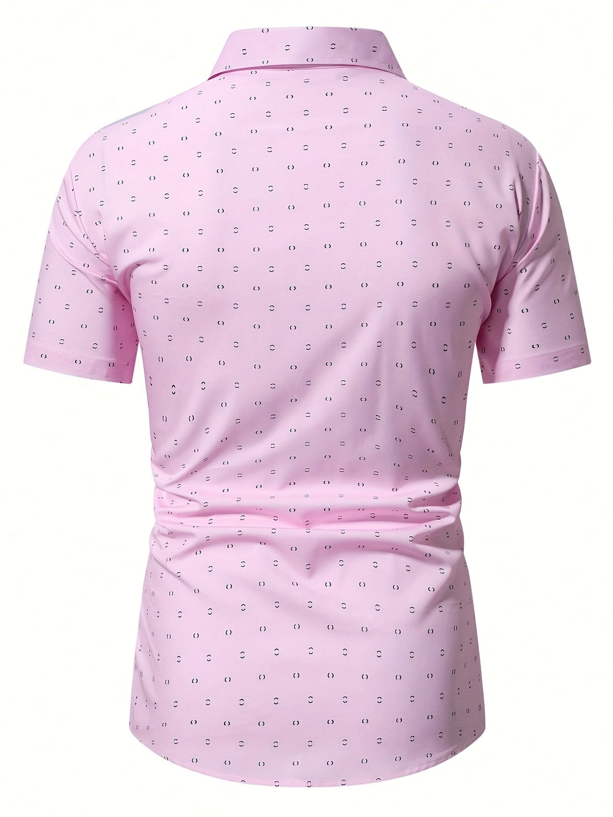 Chemise à manches courtes pour homme à imprimé géométrique