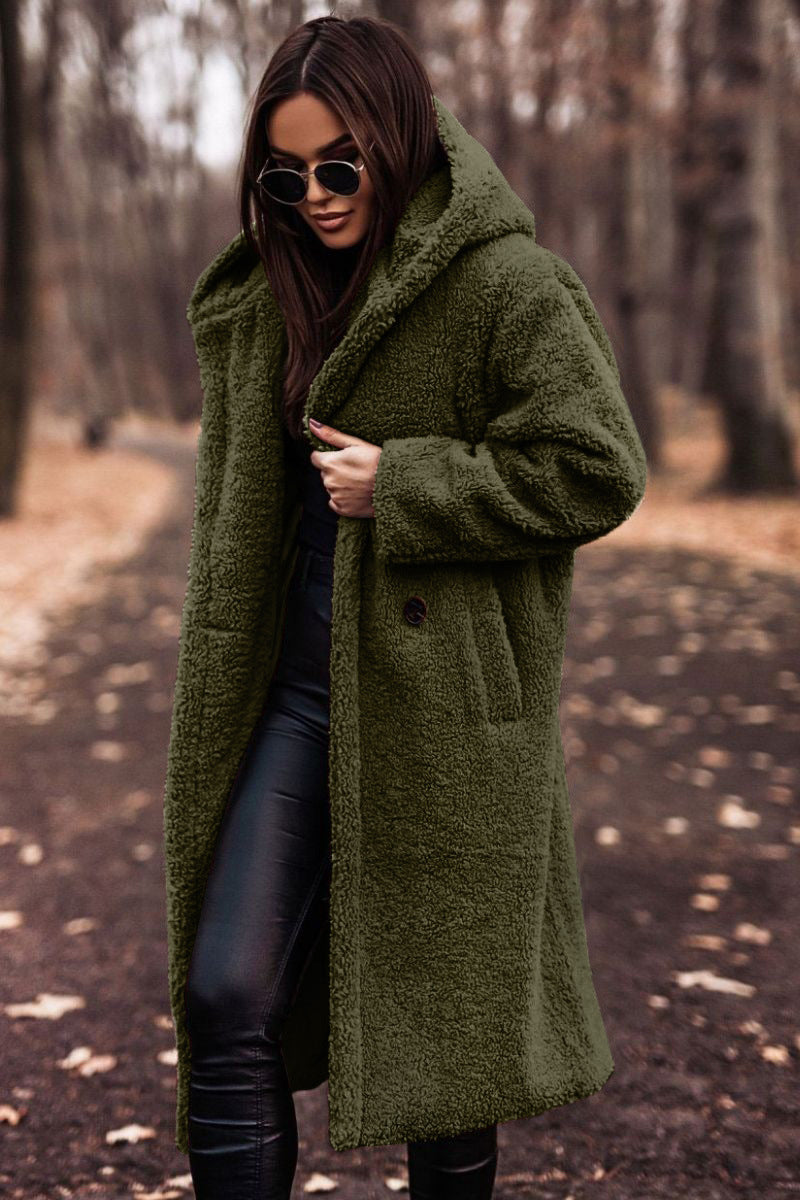 Women's Teddy Fleece Longline Coat