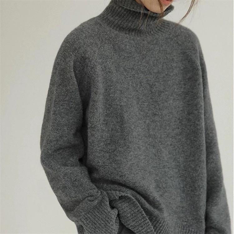 Women's Oversized Roll Neck Knitted Jumper