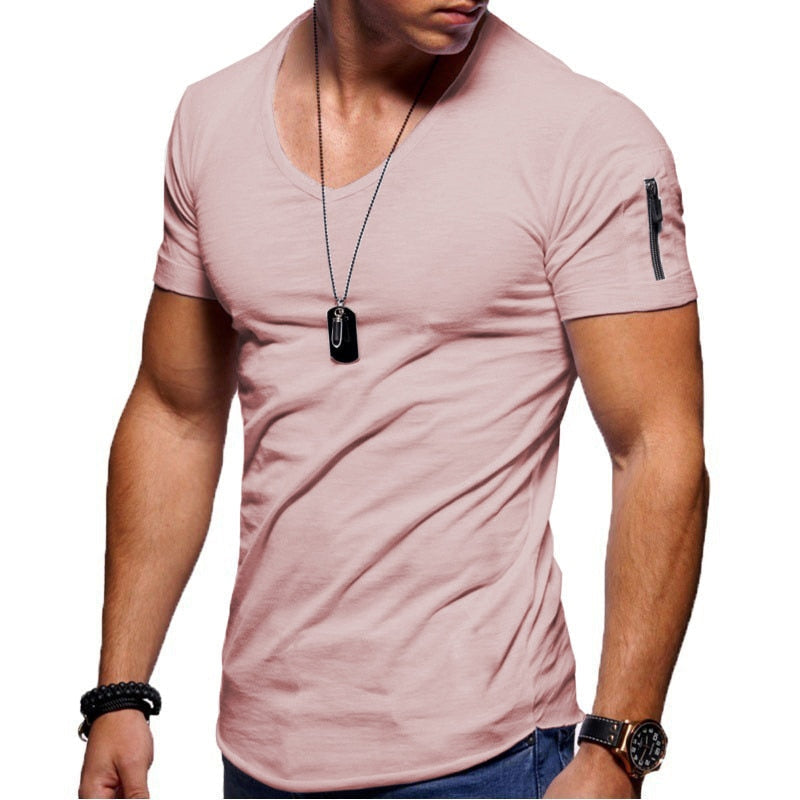 Men's Slim Fit V-Neck T-Shirt