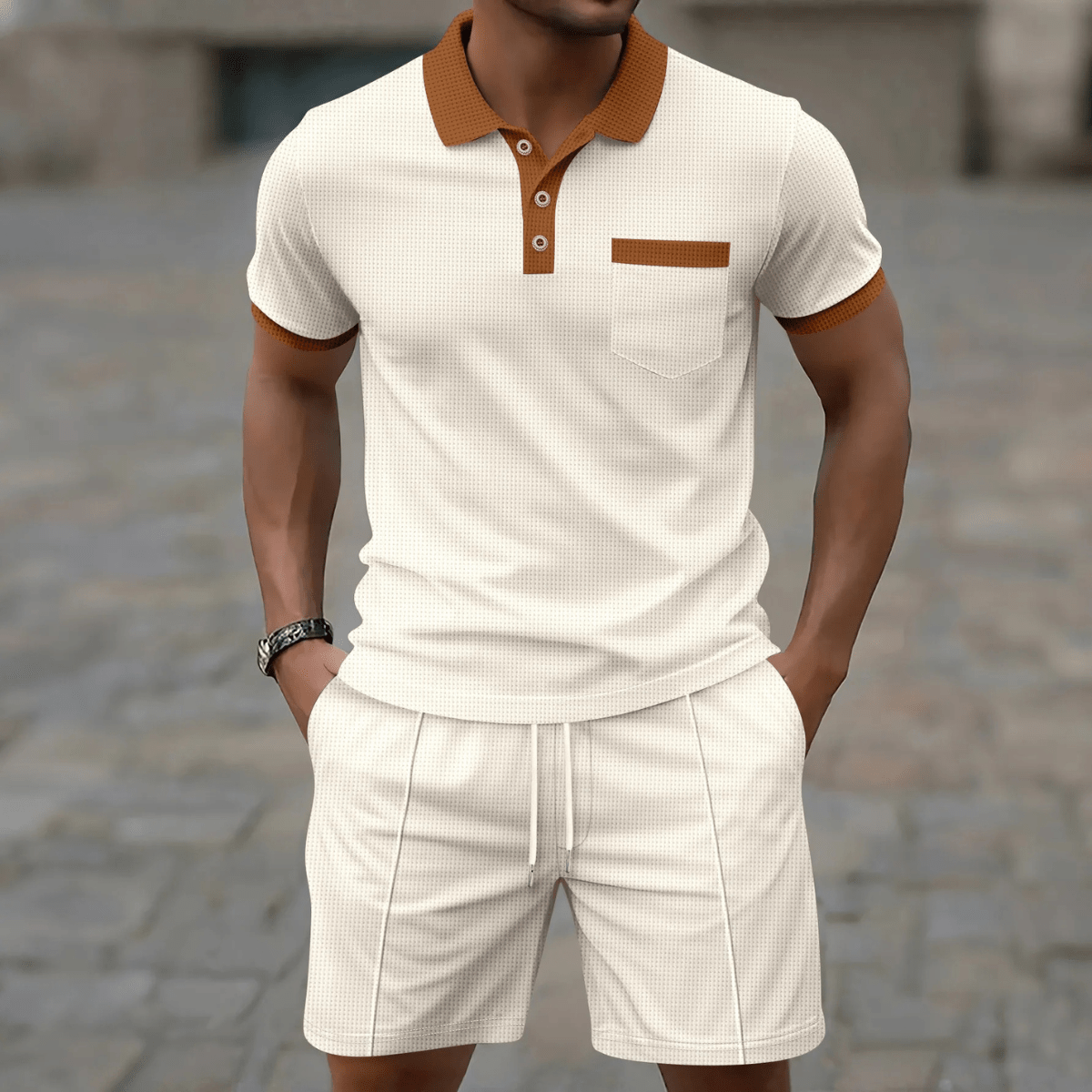 Ensemble deux pièces polo et short pour homme
