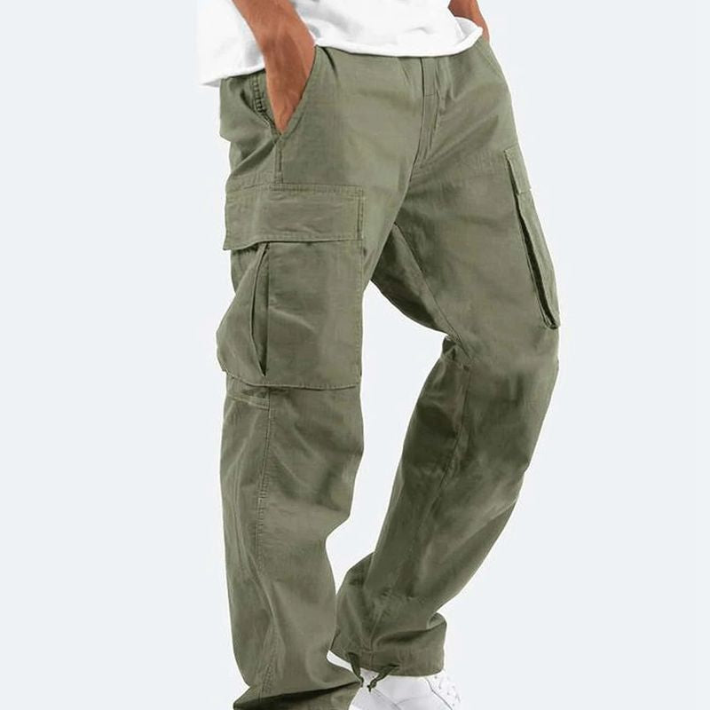 Wide Leg Cargo Trousers with Side Pockets