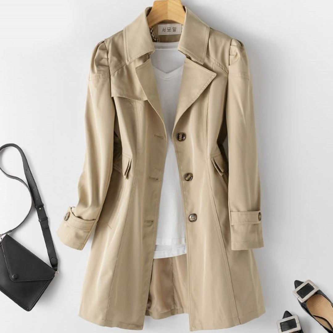 Women’s Tailored Longline Single-Breasted Trench Coat