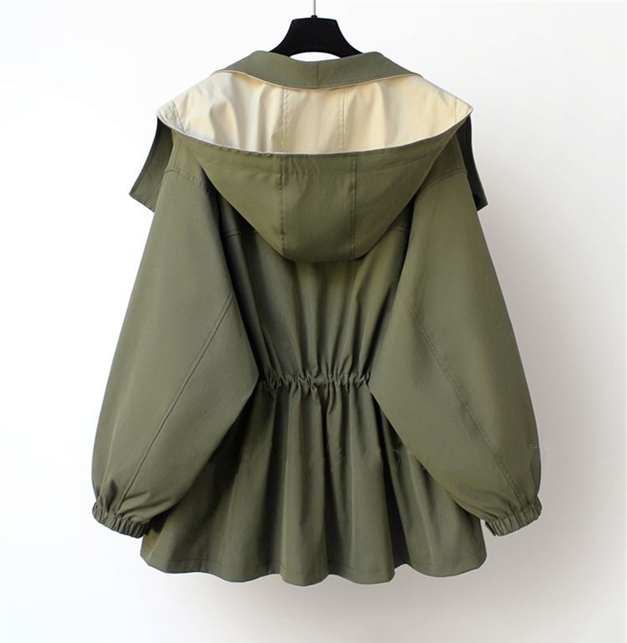 Trench-coat à capuche pour femme | Taille ajustable avec ceinture