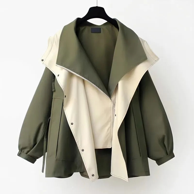 Trench-coat à capuche pour femme | Taille ajustable avec ceinture
