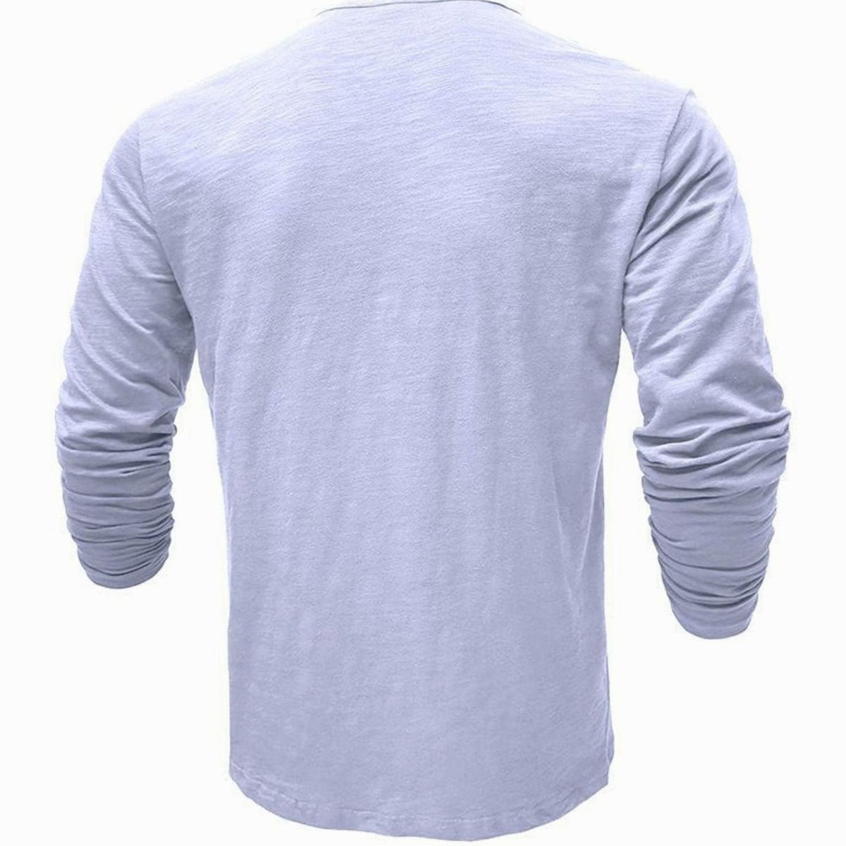 T-shirt Henley à manches longues pour homme avec patte de boutonnage
