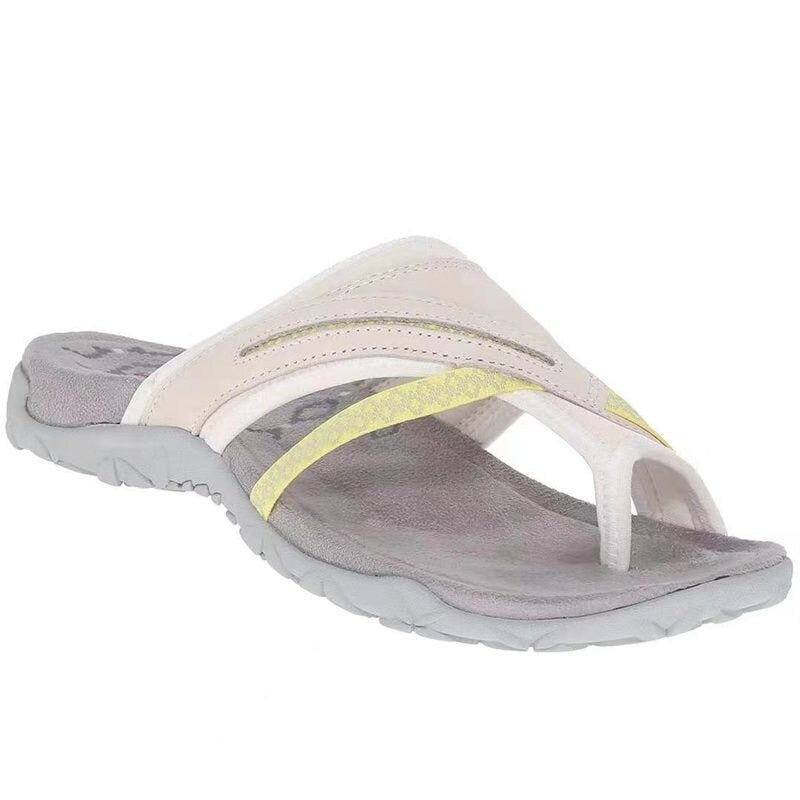 Toe-Loop Sandals with Cushioned Footbed and Crossover Straps
