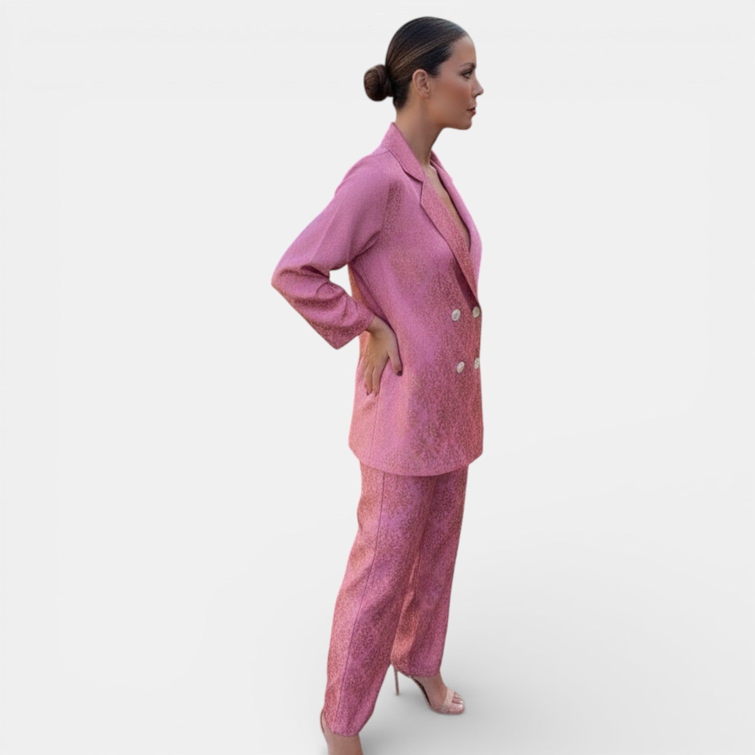 Women's Floral Jacquard Blazer & Trouser Suit