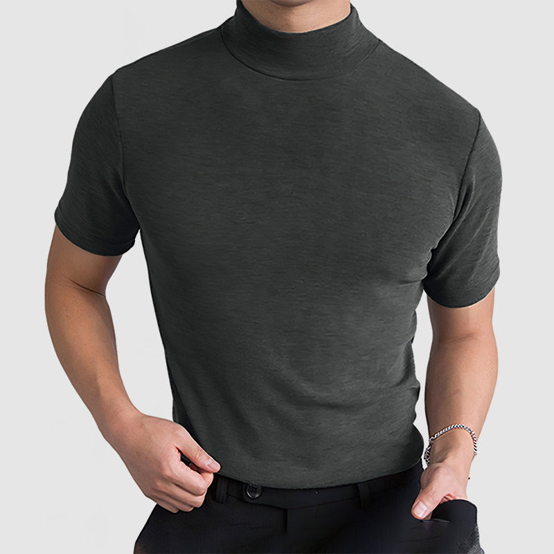 Men's Slim Fit Mock Neck T-Shirt