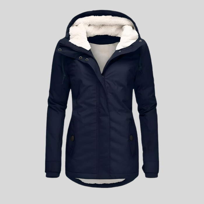 Women's Hooded Winter Coat | Fleece-Lined Zip-Up Jacket