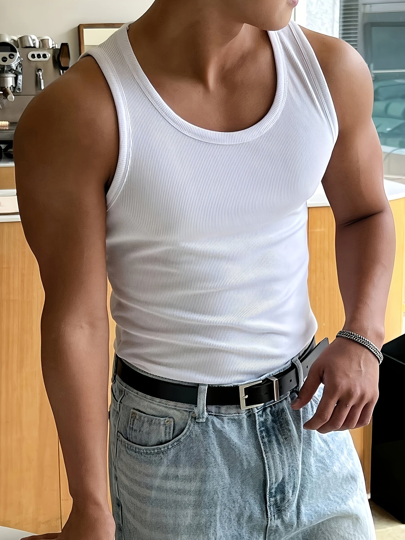 Men’s Slim Fit Ribbed Tank Top