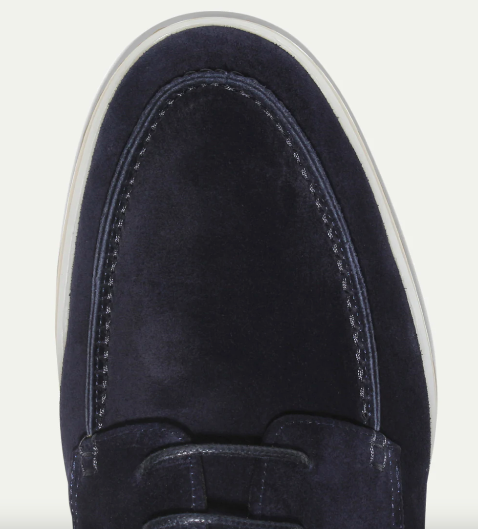 Men's Suede Moccasin Shoes with Lace-Up Front