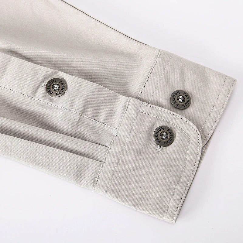 Men's Long Sleeve Utility Shirt with Chest Pockets