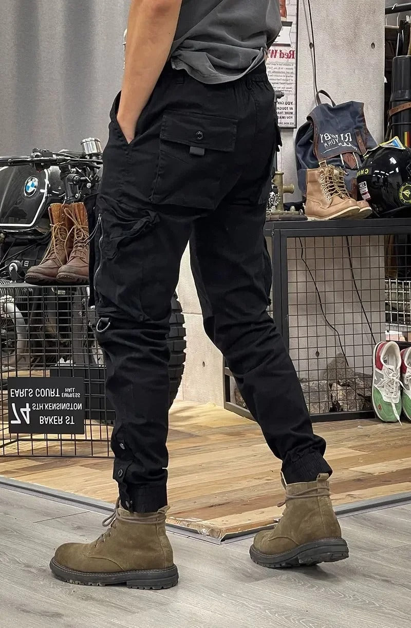 Drawstring Cargo Joggers with Utility Pockets