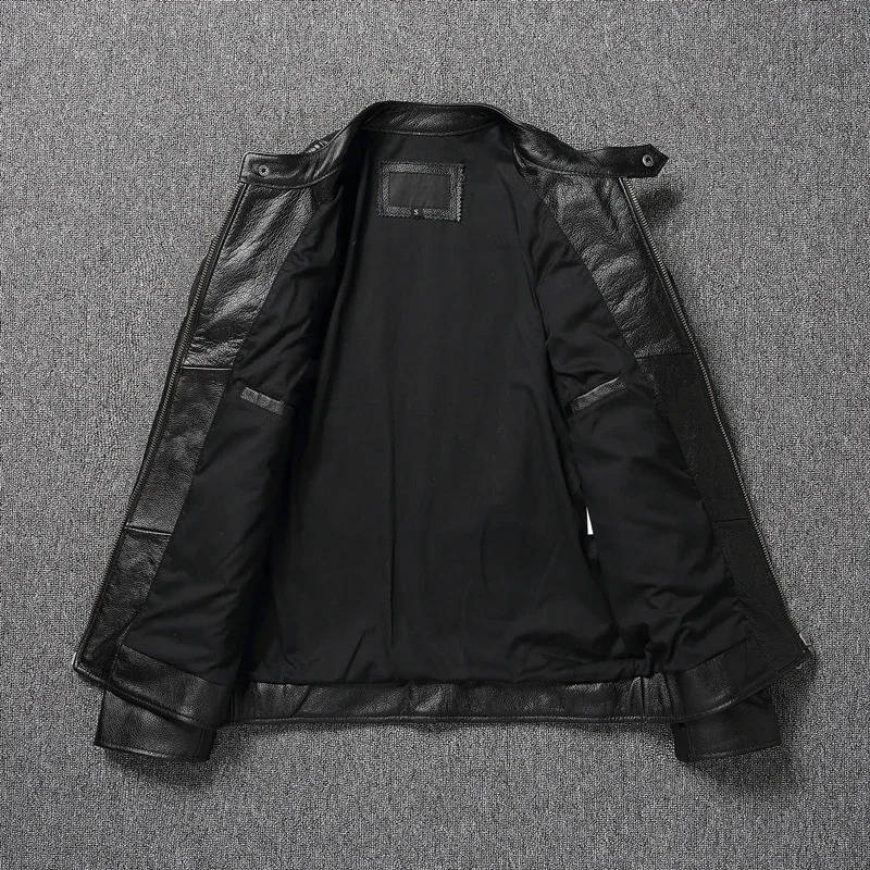 Men's Quilted Leather Motorcycle Jacket