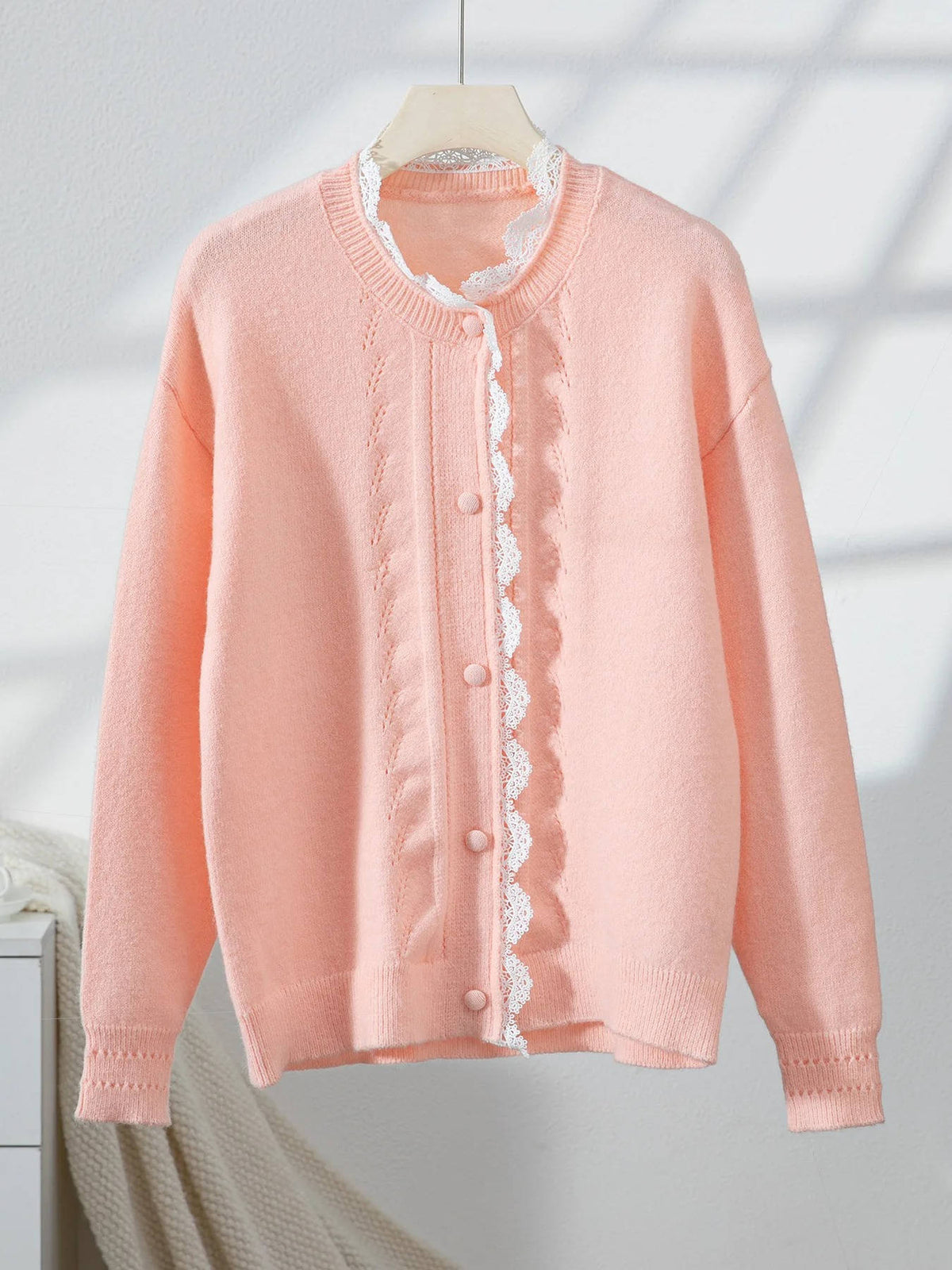 Gilet au crochet à manches courtes pour femme