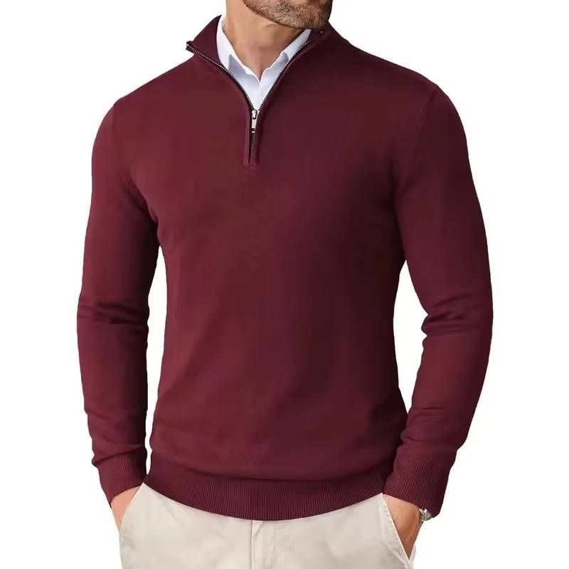 Men's Quarter Zip Pullover Sweater