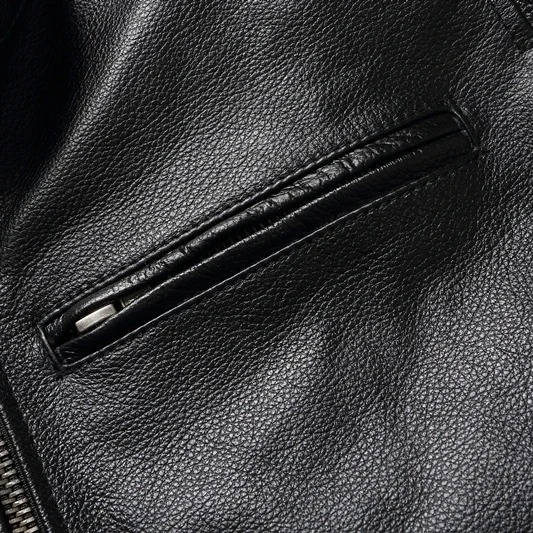 Men's Quilted Leather Motorcycle Jacket