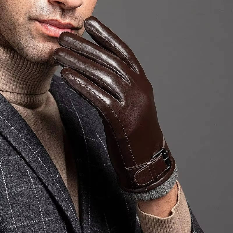 Men's Leather Gloves | Sheepskin Lined Winter Gloves