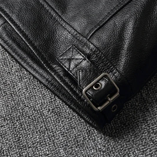 Men's Quilted Leather Motorcycle Jacket