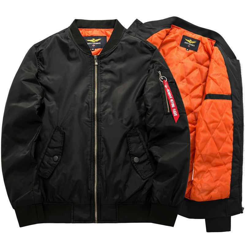 Blouson aviateur matelassé pour homme avec finitions côtelées