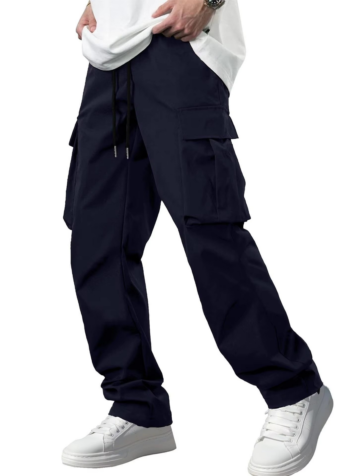 Men's Cargo Jogger Pants | Stretch Drawstring Sweatpants