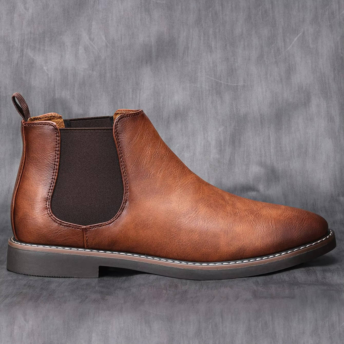 Męskie brązowe sztyblety | klasyczne skórzane buty do kostki