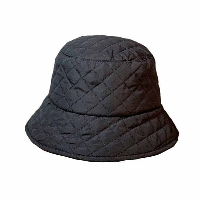 Damski pikowany kapelusz typu bucket | Lekki kapelusz zimowy