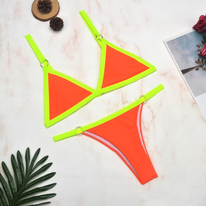 Triangle Bikini with Metal Ring Detail
