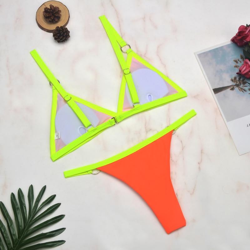 Triangle Bikini with Metal Ring Detail