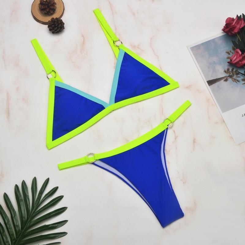 Triangle Bikini with Metal Ring Detail